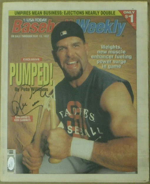 Ken Caminiti Autographed San Diego Padres USA Today Newspaper JSA 14727