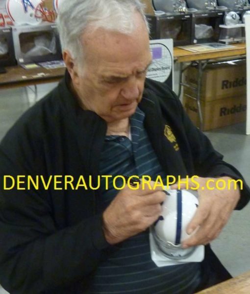 Gino Marchetti Autographed Baltimore Colts TB Mini Helmet HOF JSA 14757