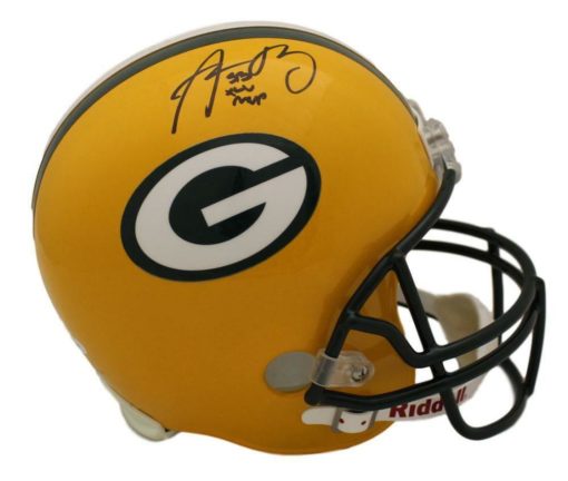 Aaron Rodgers Autographed Green Bay Packers Replica Helmet MVP JSA 14840