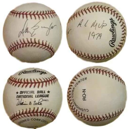 Don Baylor Autographed/Signed California Angels OML Baseball 79 AL MVP 14887