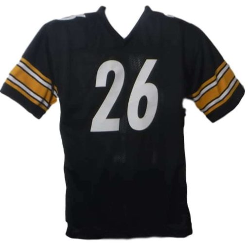 Leveon Bell Autographed/Signed Pittsburgh Steelers Black XL Jersey TSE 14927