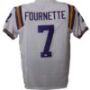 Leonard Fournette Autographed/Signed LSU Tigers XL White Jersey JSA 14949