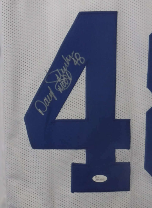 Daryl Moose Johnston Autographed Dallas Cowboys White XL Jersey JSA 15022