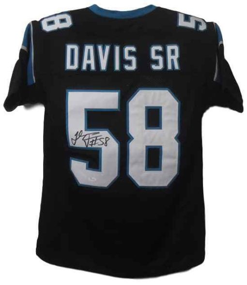 Thomas Davis Autographed/Signed Carolina Panthers Black XL Jersey JSA 15049