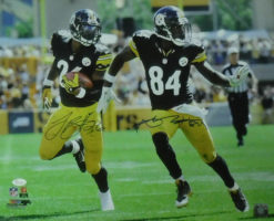 Antonio Brown & Leveon Bell Signed Pittsburgh Steelers 16x20 Photo JSA 15056