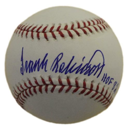 Frank Robinson Autographed Baltimore Orioles OML Baseball HOF BAS 15085