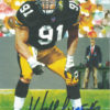 Kevin Green Autographed Pittsburgh Steelers Goal Line Art HOF Blue 15136