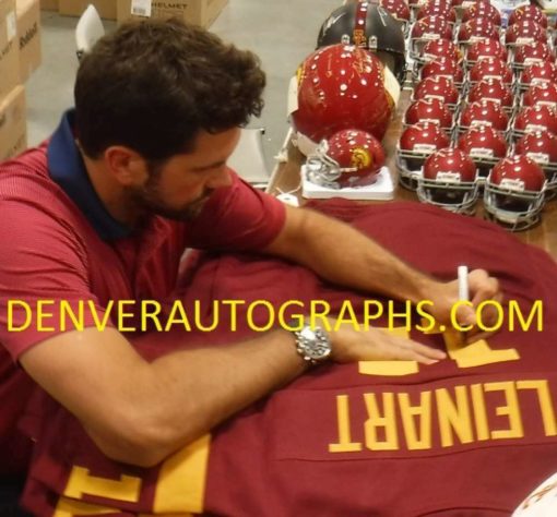 Matt Leinart Autographed/Signed USC Trojans Red XL Jersey Heisman JSA 15146