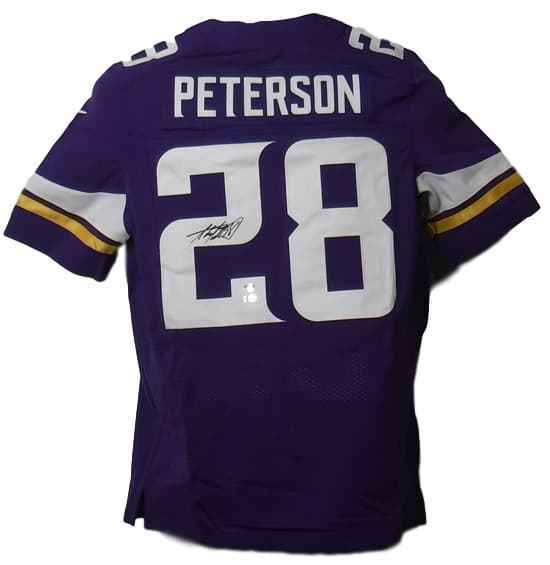 adrian peterson autographed jersey