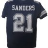 Deion Sanders Autographed/Signed Dallas Cowboys Blue Size XL Jersey JSA 15184