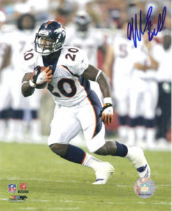 Mike Bell Autographed/Signed Denver Broncos 8x10 Photo 15237 PF