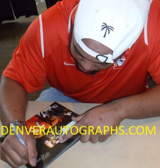 Max Garcia Autographed/Signed Denver Broncos 8x10 Photo 15238