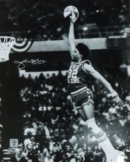 Julius Erving Autographed/Signed Philadelphia 76ers 16x20 Photo JSA 15256 PF