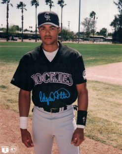 Edgard Clemente Autographed/Signed Colorado Rockies 8x10 Photo 15273 PF