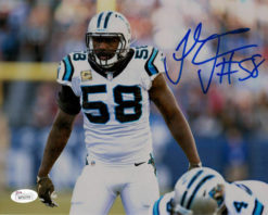 Thomas Davis Autographed/Signed Carolina Panthers 8x10 Photo JSA 15280