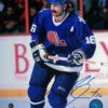 Michel Goulet Autographed/Signed Quebec Nordiques 8x10 Photo HOF 15301