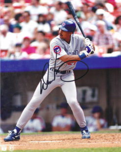 Derrick May Autographed/Signed Chicago Cubs 8x10 Photo 15314