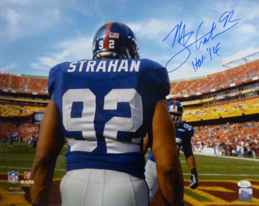 Michael Strahan Autographed New York Giants 16x20 Photo HOF JSA 15385 PF