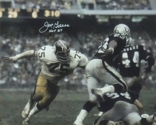 Joe Greene Autographed Pittsburgh Steelers 16x20 Photo HOF 87 JSA 15407