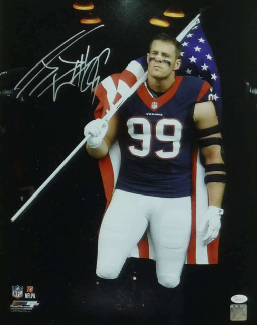 JJ Watt Autographed/Signed Houston Texans 16x20 Photo JSA 15428