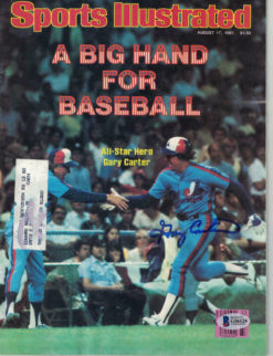 Gary Carter Autographed Montreal Expos Sports Illustrated 8/17/1981 BAS 15459