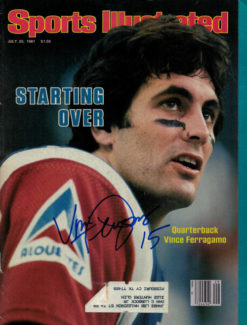 Vince Ferragamo Autographed New England Patriots 1981 Sports Illustrated 15477