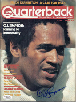 O.J. Simpson Signed Buffalo Bills Dec 1976 Pro Quarterback Magazine JSA 15554