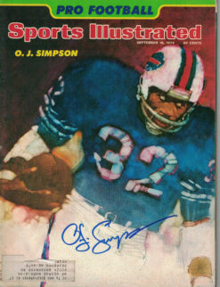 O.J. Simpson Autographed Buffalo Bills Sports Illustrated Sep 16 1974 JSA 15555