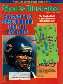 Mike Singletary Signed Chicago Bears 1/27/86 Sports Illustrated Magazine 15556