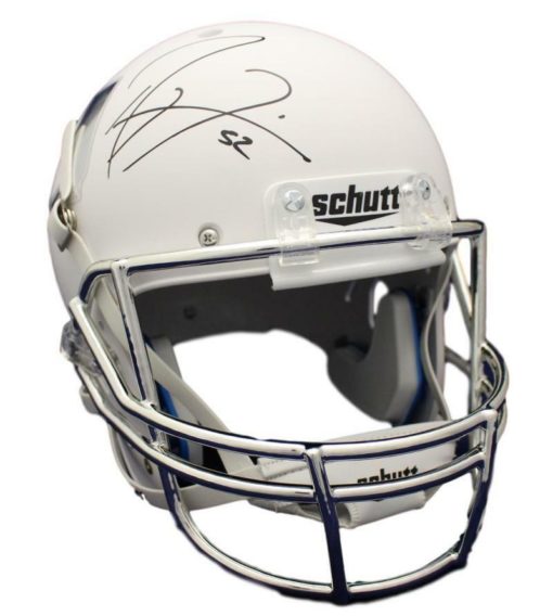 Ray Lewis Autographed/Signed Miami Hurricanes Replica White Helmet JSA 15614