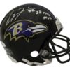 Ray Lewis Autographed/Signed Baltimore Ravens Mini Helmet SB MVP JSA 15646