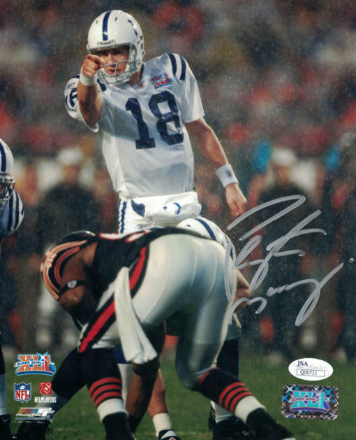 Peyton Manning Autographed/Signed Indianapolis Colts 8x10 Photo JSA 15897 PF