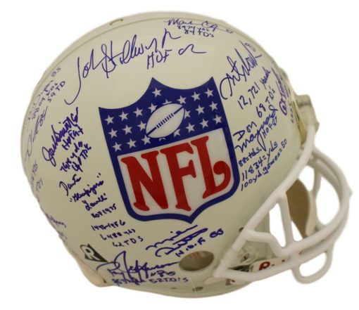 NFL Wide Receiver Greats Signed Proline Helmet Winslow, Sanders +20  BAS 15929