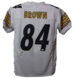 Antonio Brown Autographed Pittsburgh Steelers White XL Jersey JSA 16489