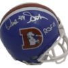 Dennis Smith Autographed/Signed Denver Broncos Mini Helmet ROF 16607