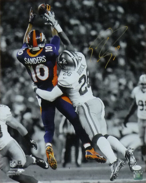 Emmanuel Sanders Autographed/Signed Denver Broncos 16x20 Photo Sephia JSA 16821