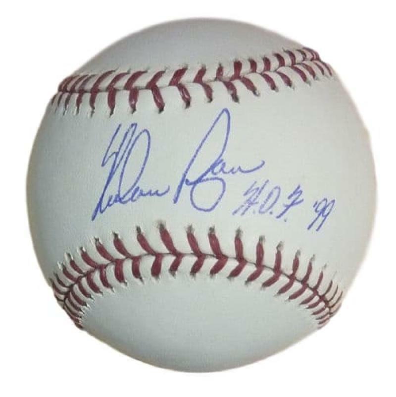 Nolan Ryan Autographed/Signed Texas Rangers OML Baseball HOF JSA 16854