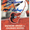 David Dahl Autographed/Signed Colorado Rockies Ticket Stub MLB Debut JSA 16877