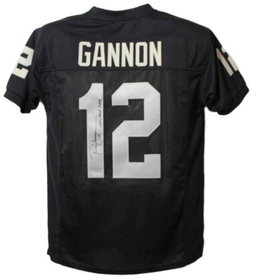 Rich Gannon Autographed/Signed Oakland Raiders XL Black Jersey NFL MVP 16892