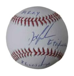 Dwight Doc Gooden Autographed New York Mets OML Stat Baseball JSA 16913