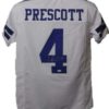 Dak Prescott Autographed Dallas Cowboys Custom White Jersey JSA 17002