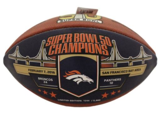 Denver Broncos Unsigned Official Super Bowl 50 Commemorative Football 17486