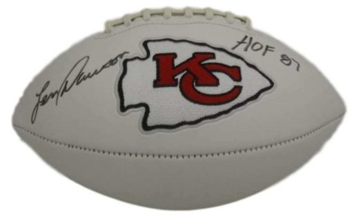 Len Dawson Autographed/Signed Kansas City Chiefs Logo Football HOF JSA 17788