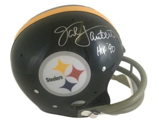 Jack Lambert Autographed/Signed Pittsburgh Steelers TK Helmet HOF JSA 18057