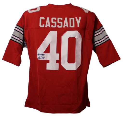 Hopalong Cassady Autographed Ohio State Buckeyes XL Red Jersey JSA 18064