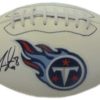 Marcus Mariota Autographed/Signed Tennessee Titans Logo Football JSA 18077