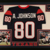Andre Johnson Autographed Houston Texans Framed Blue XL Jersey JSA 18092