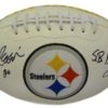 Rocky Bleier Autographed/Signed Pittsburgh Steelers White Logo Football 18869
