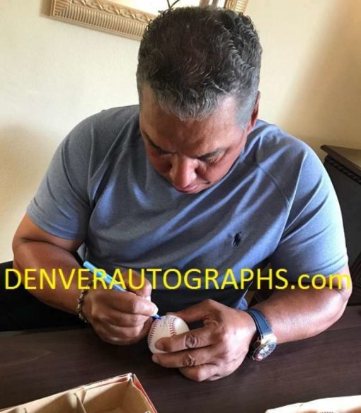Andres Galarraga Autographed/Signed Colorado Rockies OML Baseball JSA 19018