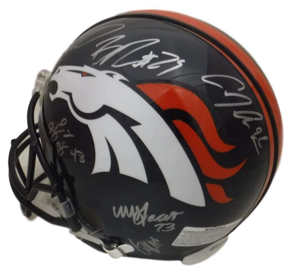 JSA COA Rod Smith Signed Broncos Full-Size Helmet Inscribed "2x SB Champs" Accessoires Hoeden & petten Helmen Sporthelmen 